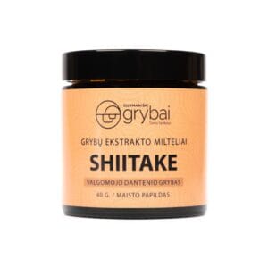 Shiitake grybų ekstrakto milteliai 40 g. Grybų ekstraktai, jūsų gerai savijautai palaikyti! - Maisto papildas