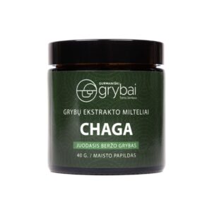 Chaga grybų ekstrakto milteliai 40 g. Grybų ekstraktai, jūsų gerai savijautai palaikyti! - Maisto papildas
