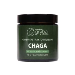 Chaga grybų ekstrakto milteliai 40 g. Grybų ekstraktai, jūsų gerai savijautai palaikyti! - Maisto papildas