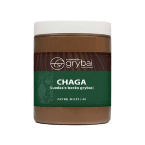 Chaga grybų milteliai (Lt. Juodasis beržo grybas / Lot. Inonotus obliquus) - Maisto papildas