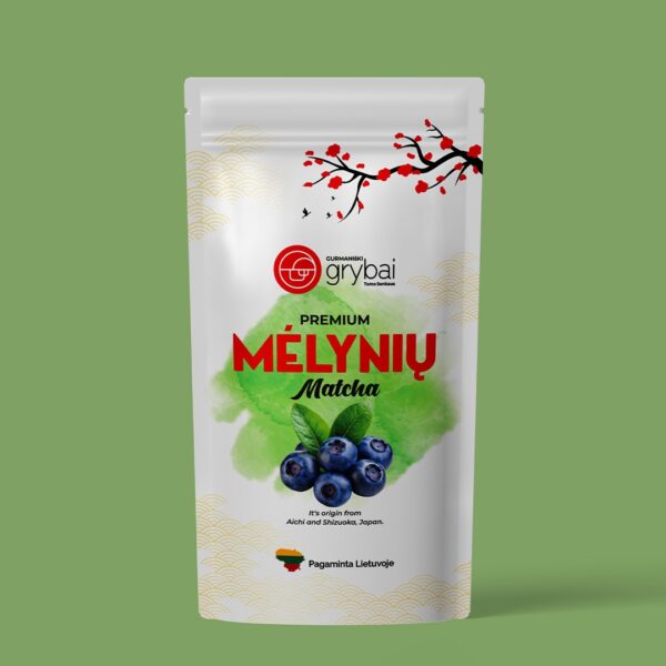 Premium mėlynių matcha